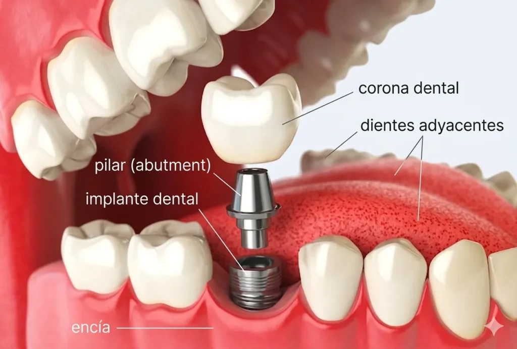 partes implante dental